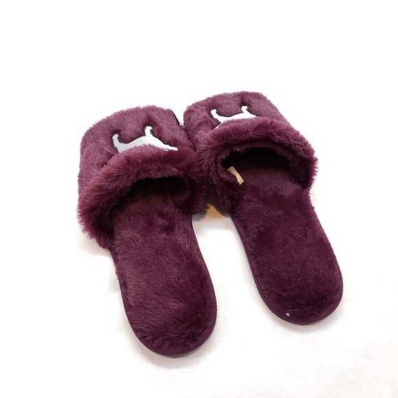 Victoria's Secret PINK Faux Fur Slippers M ~ CX16 - Picture 6 of 7